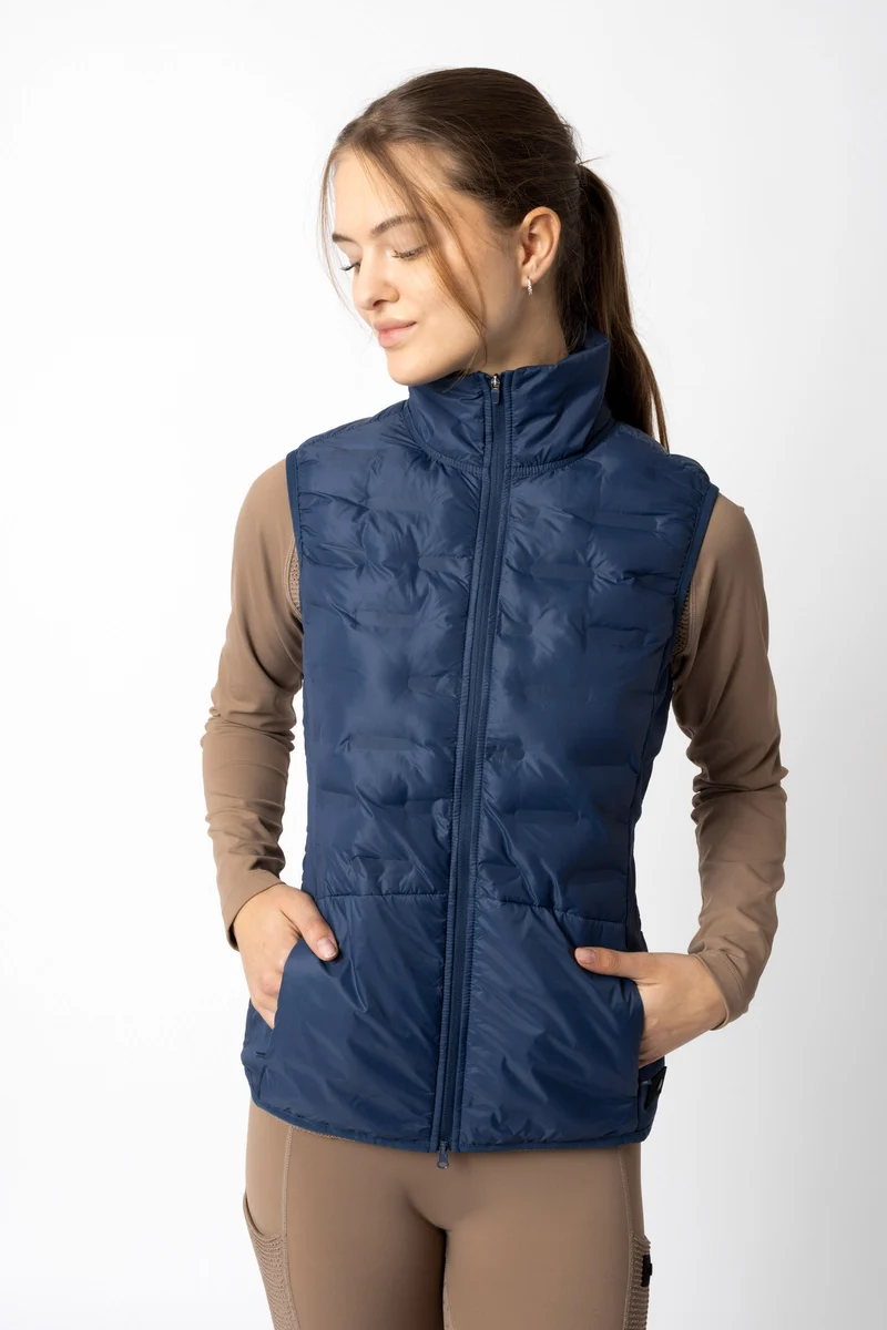 Adela Damen leicht gepolsterte funktionelle Reitweste Insignia Blue 42