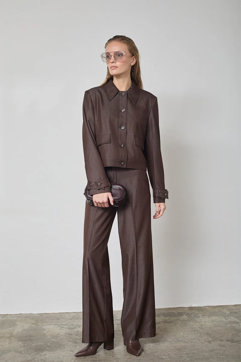Terry Denim Jacket 30325 | Dark Brown | Jakke fra Co'couture