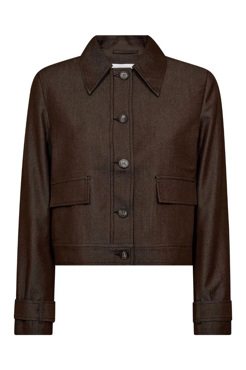 Terry Denim Jacket 30325 | Dark Brown | Jakke fra Co'couture