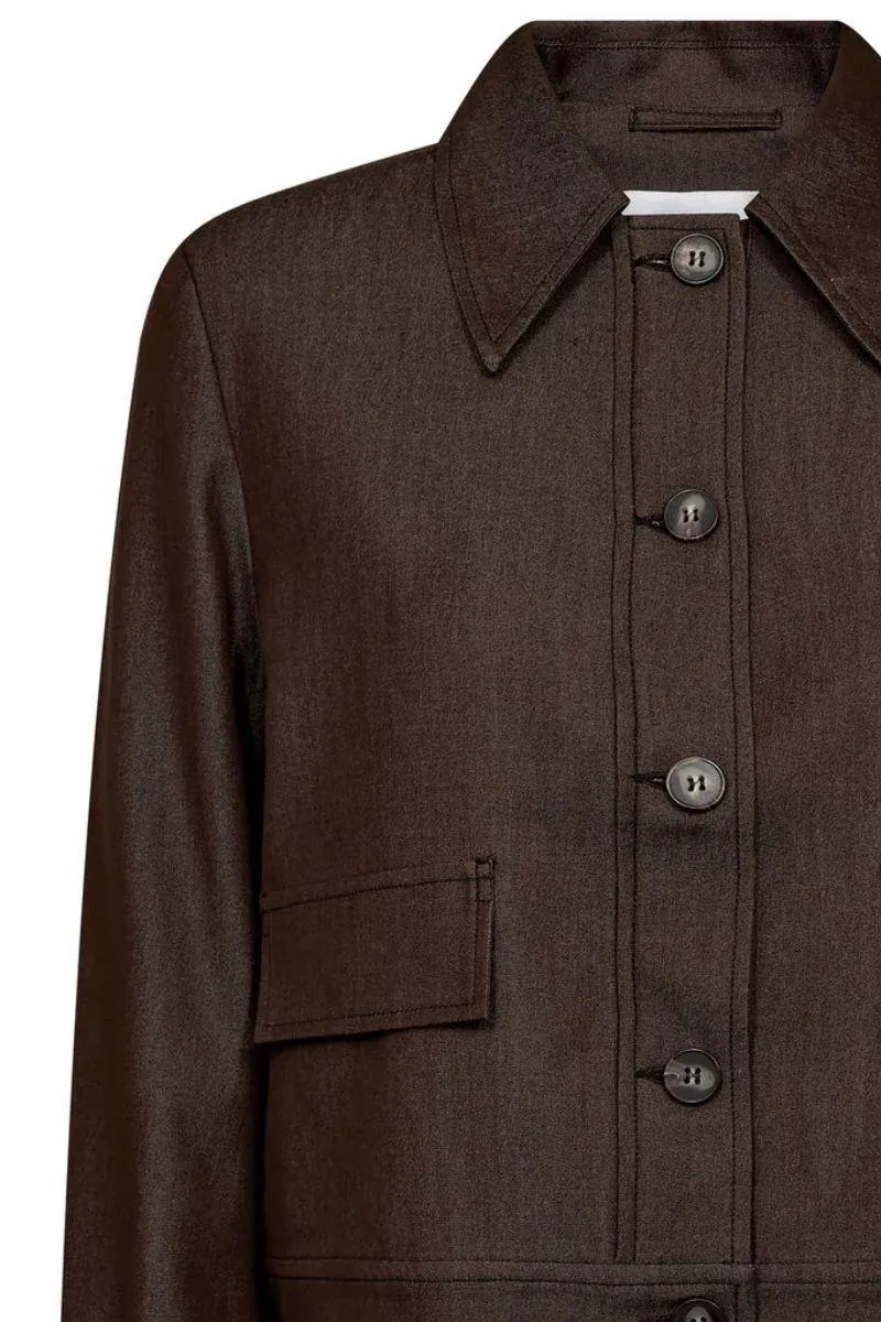 Terry Denim Jacket 30325 | Dark Brown | Jakke fra Co'couture
