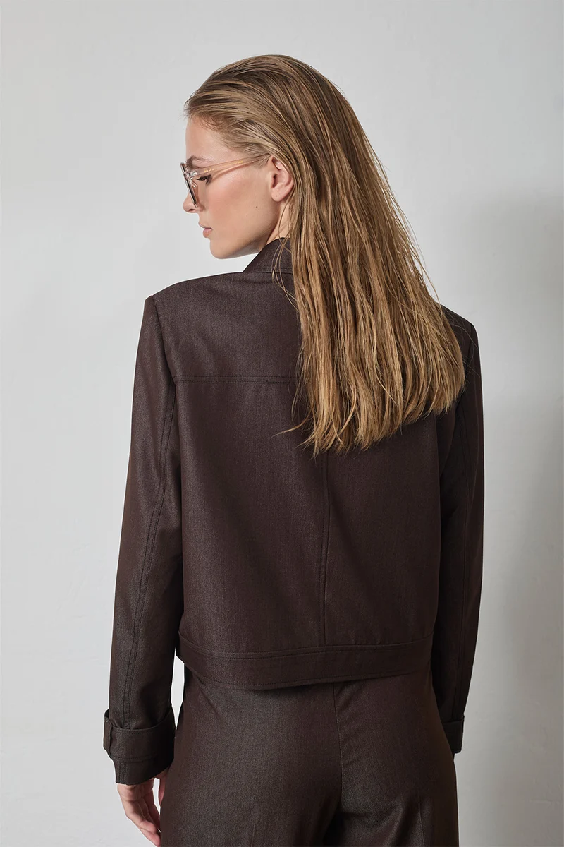 Terry Denim Jacket 30325 | Dark Brown | Jakke fra Co'couture