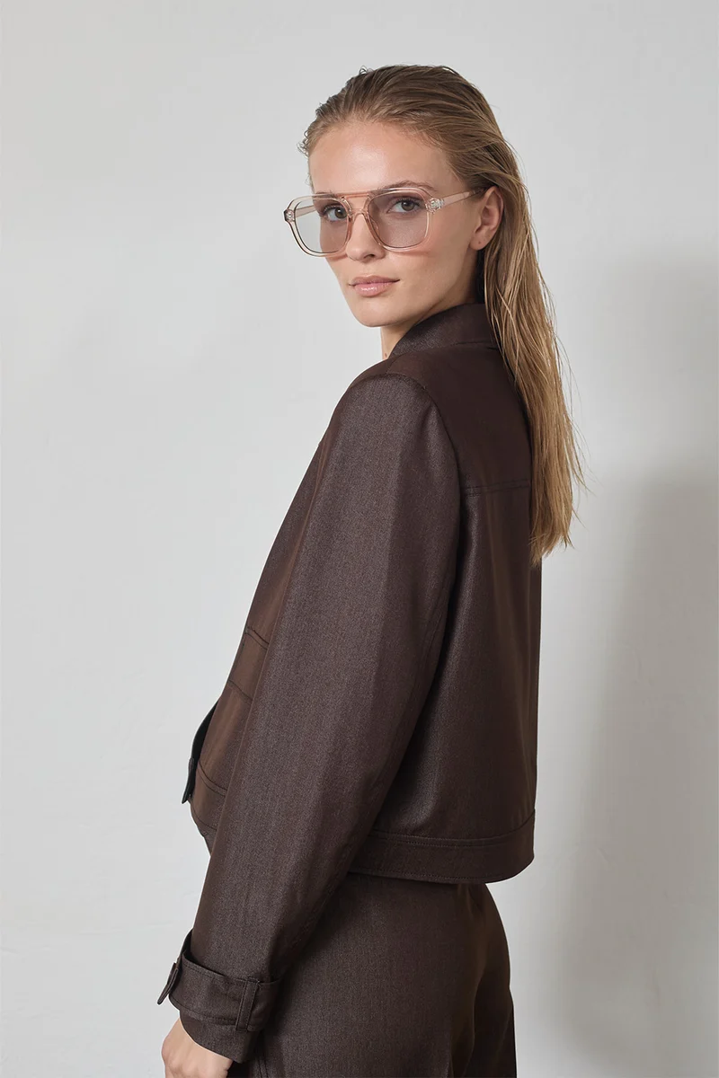 Terry Denim Jacket 30325 | Dark Brown | Jakke fra Co'couture