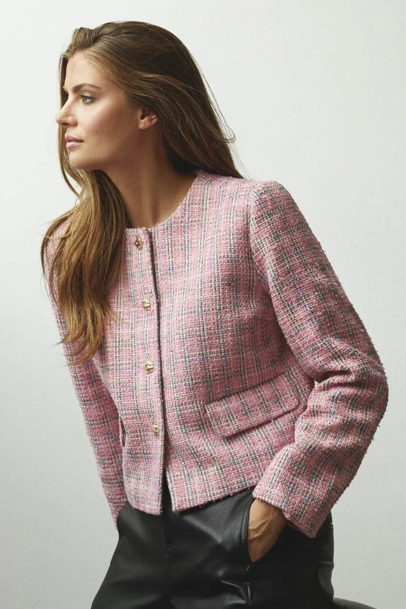 Cammie Boucle Jacket 40011 | Candyfloss | Jakke fra Co'couture