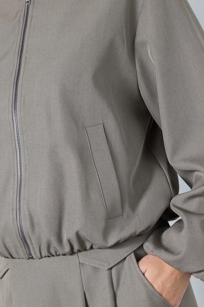 Luna Balloon Zip Jacket 30330 | Walnut | Jakke fra Co'couture