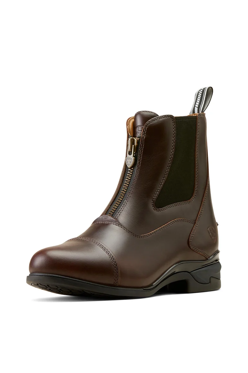Devon Zip Paddock Damen Paddock Boots mit Reißverschluss Waxed Chocolate 42,5