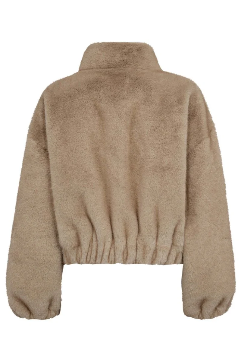 Fera Faux Fur Jacket 30361 | Creme | Jakke fra Co'couture