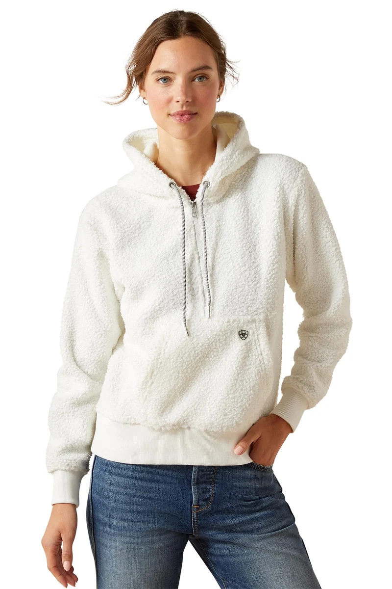 Orinda Damen Kapuzensweater Star White S