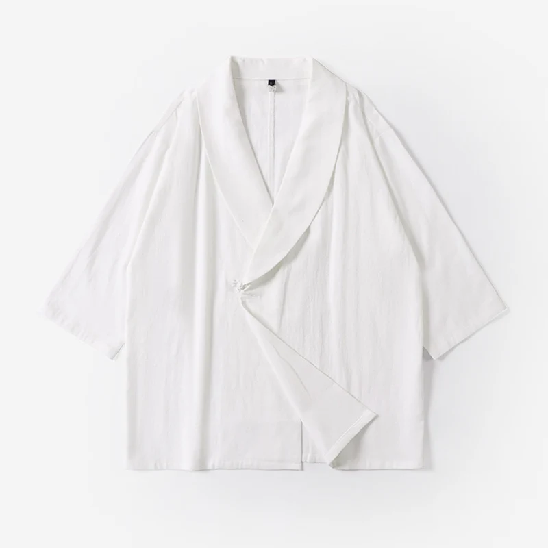 Unisex Oversize-Kimono-Jacke mit Schalkragen und Wickelverschluss Drune