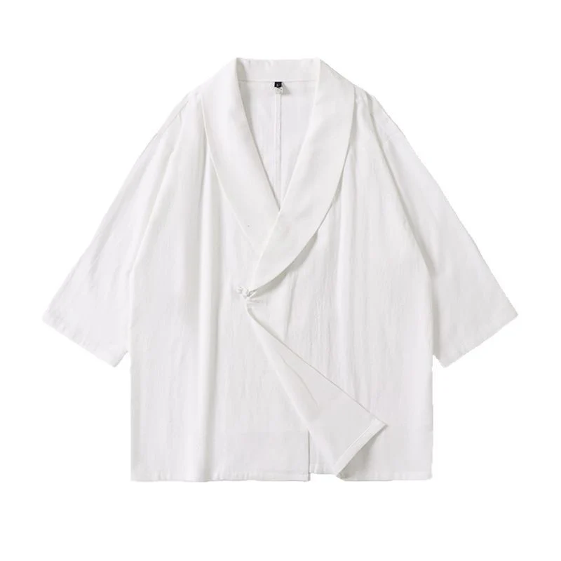 Unisex Oversize-Kimono-Jacke mit Schalkragen und Wickelverschluss Drune