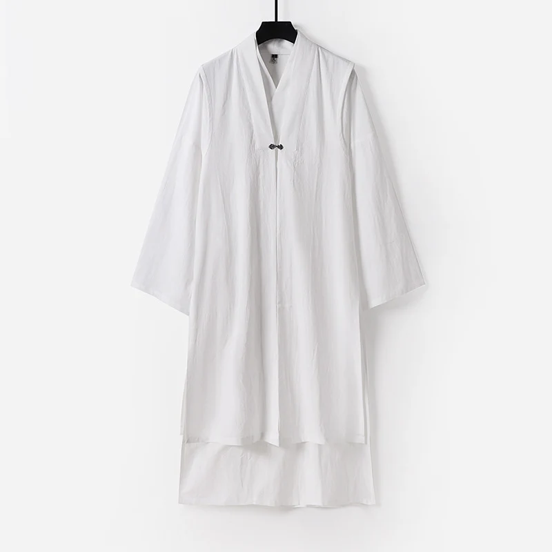 Unisex Langer Oversize-Kimono‑Mantel mit dezentem Knebelverschluss und weiter Silhouette Drune