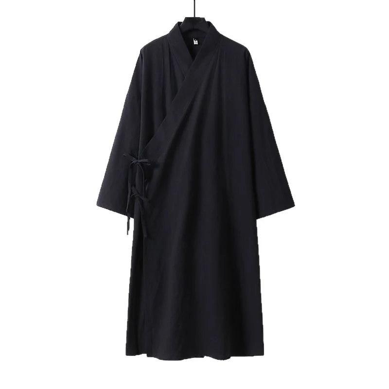 Unisex Langer Oversize-Kimono‑Mantel mit dezentem Knebelverschluss und weiter Silhouette Drune
