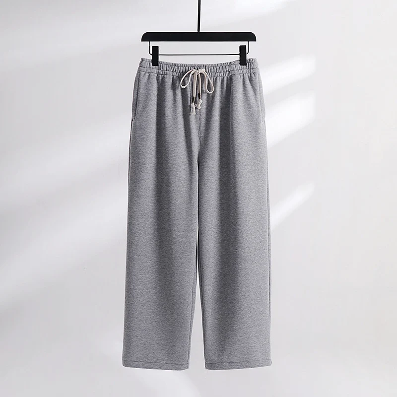 Unisex Gefütterte Fleece-Jogginghose mit elastischem Bund Kordelzug und schmalem Knöchelbündchen Drune