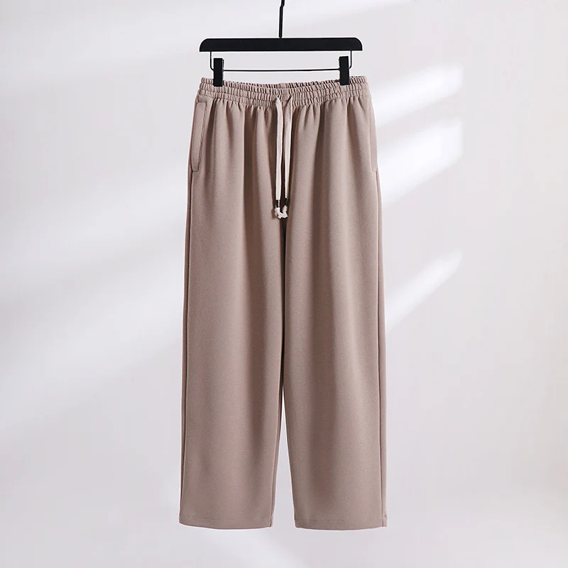 Unisex Gefütterte Fleece-Jogginghose mit elastischem Bund Kordelzug und schmalem Knöchelbündchen Drune