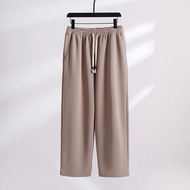 Unisex Gefütterte Fleece-Jogginghose mit elastischem Bund Kordelzug und schmalem Knöchelbündchen Drune