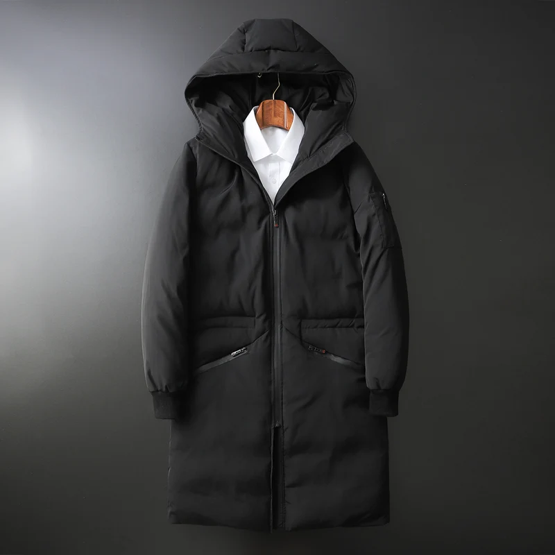 Herren Wattierter Langparka mit Kapuze und winddichtem Schutz Drune