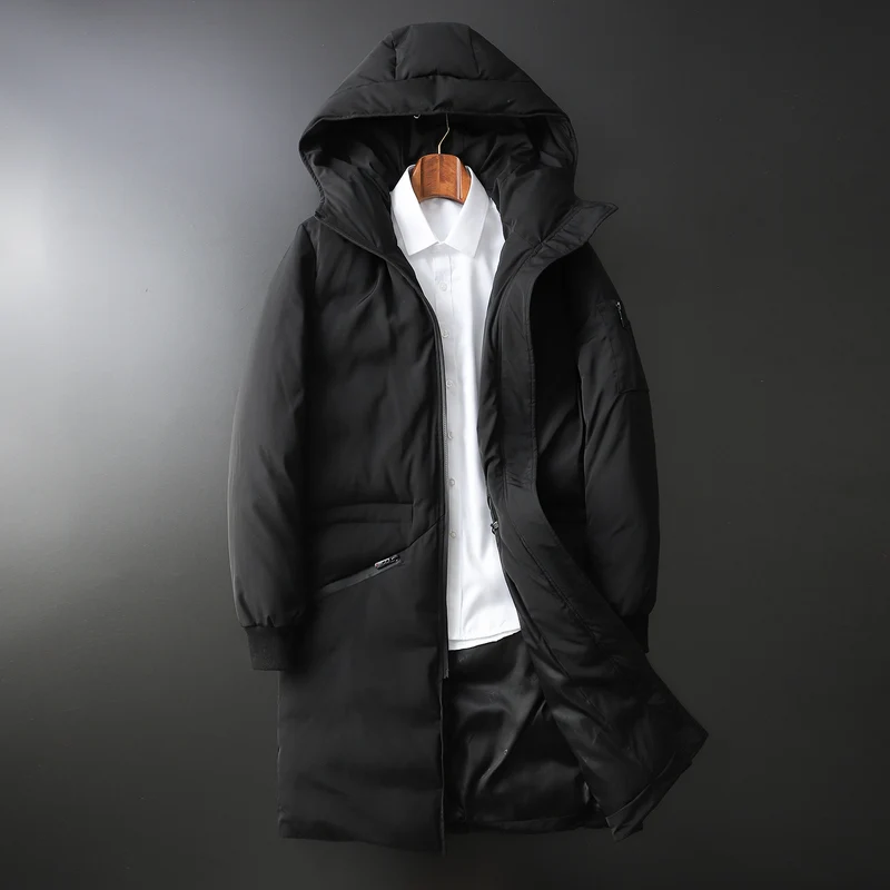 Herren Wattierter Langparka mit Kapuze und winddichtem Schutz Drune
