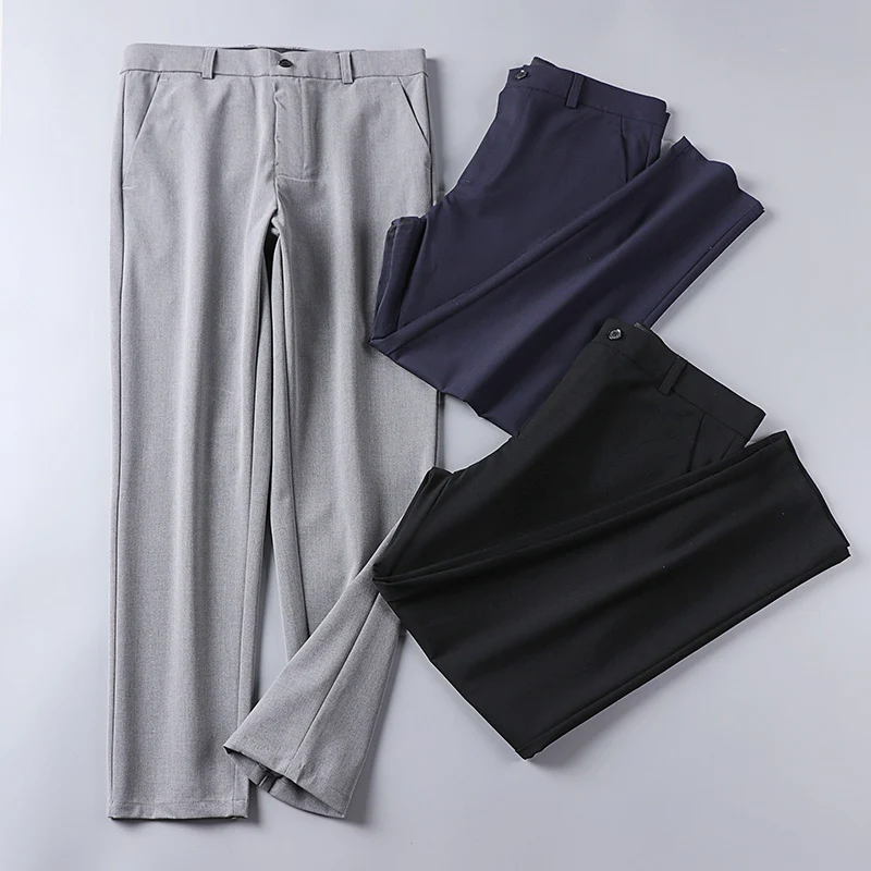 Herren Schmale Chino-Hose aus Stretch-Baumwollmix mit schmalem Bein und Bundfalten Drune