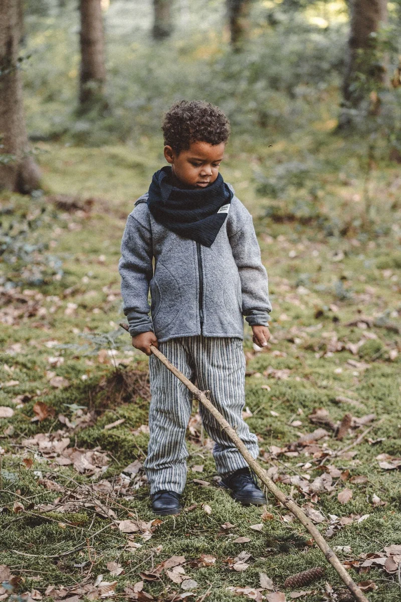 Sweatjacke Kinder Kletterkind Taupe mit Boho Mond