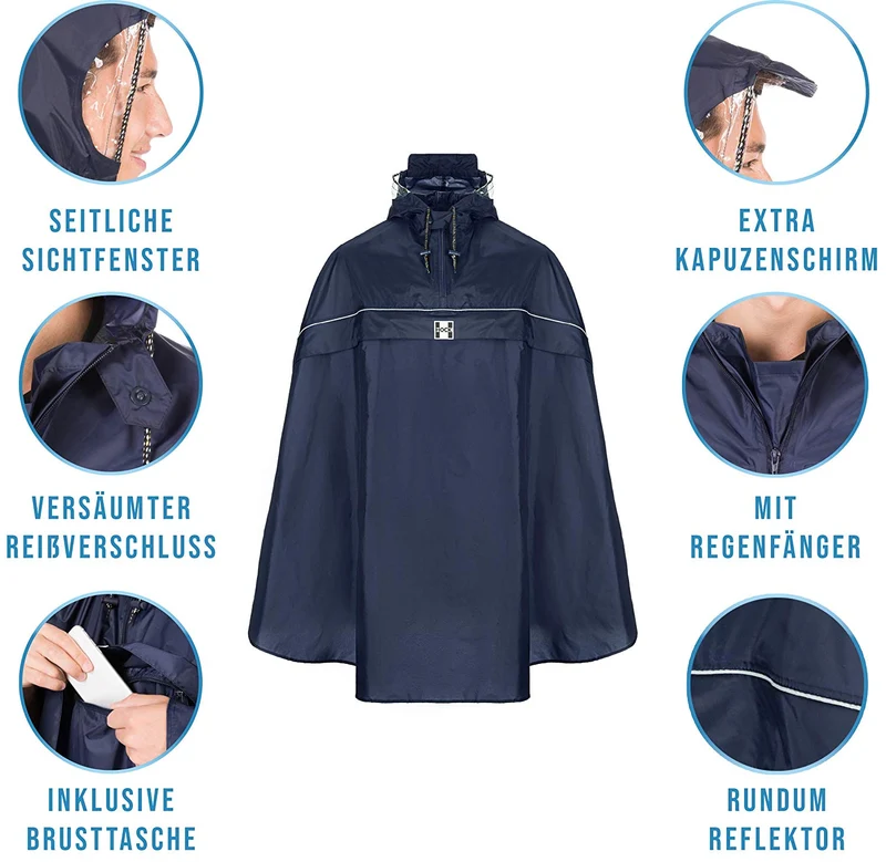 Radponcho "Rain Stop" - Fahrrad Regenponcho - Der Testsieger