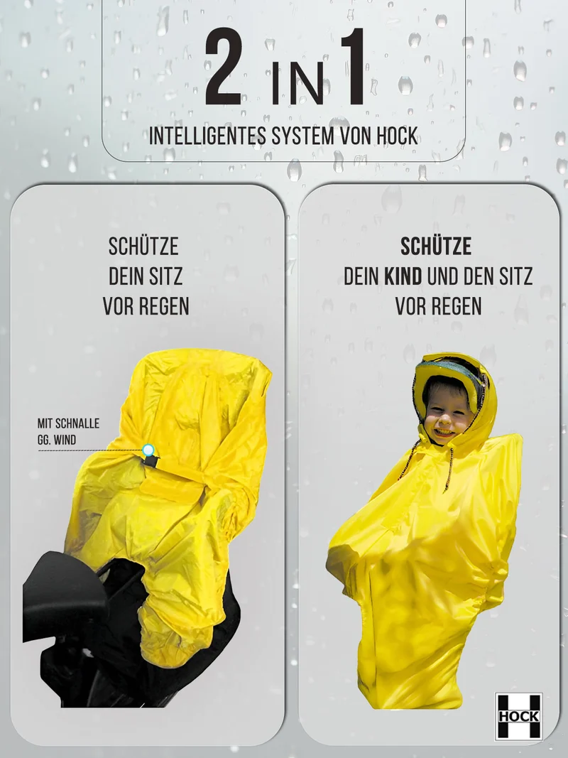 Kinder Fahrradsitz Cape "Rain Bow" - Regenschutz für Fahrradkindersitz