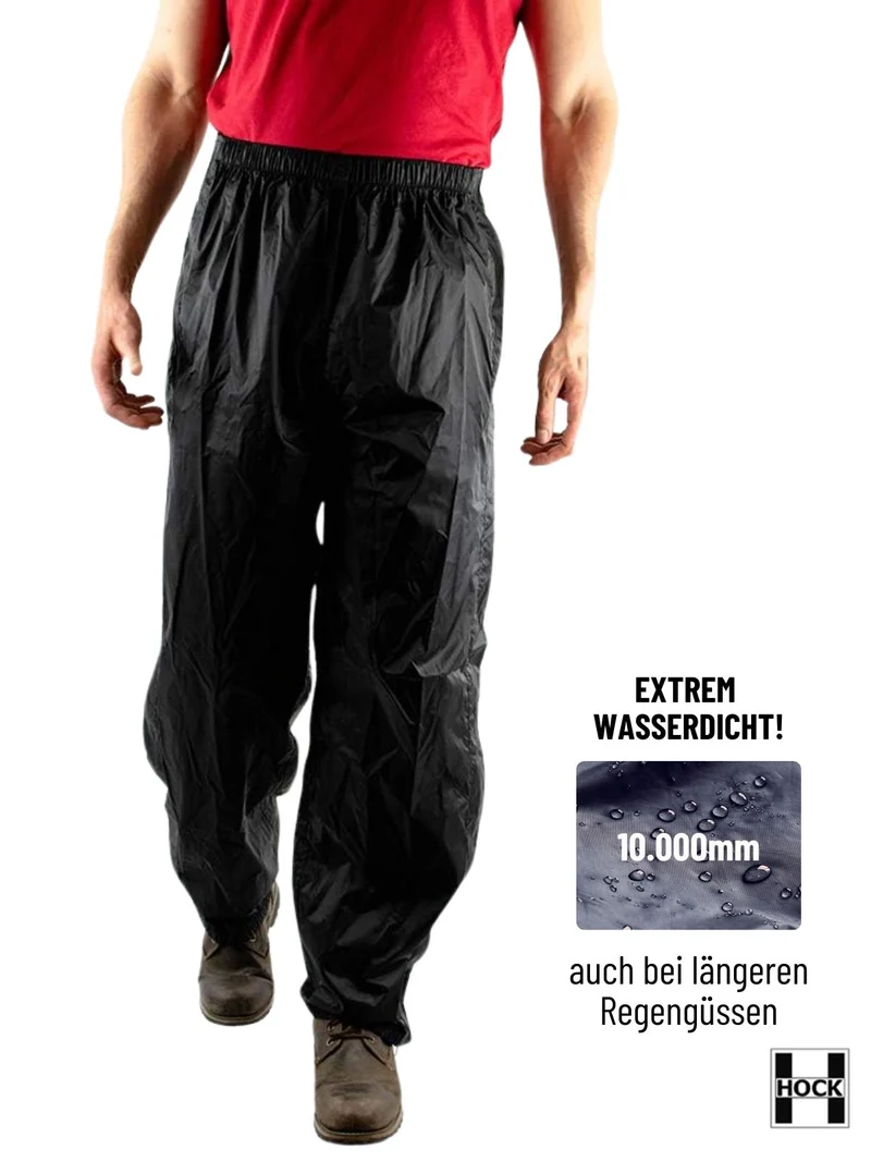 Regenhose „Zipp“: 10.000 mm, atmungsaktiv, Full‑Zip