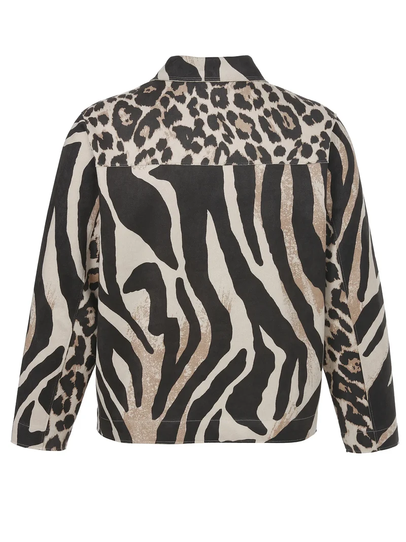 Leichte Jacke mit Animalprint