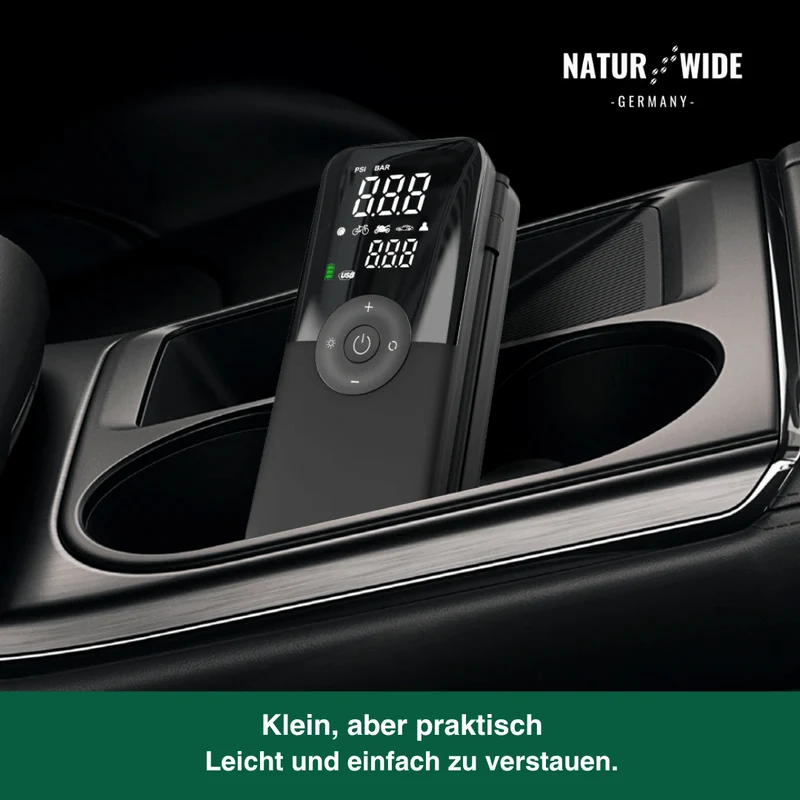 Kabelloser Reifenkompressor – Tragbarer Digitaler Luftkompressor & Powerbank
