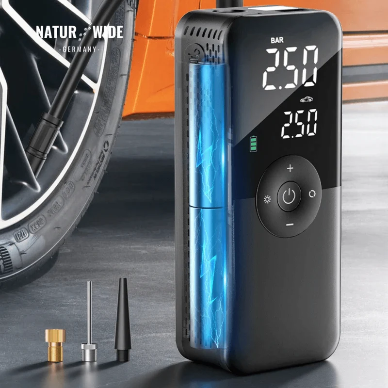 Kabelloser Reifenkompressor – Tragbarer Digitaler Luftkompressor & Powerbank