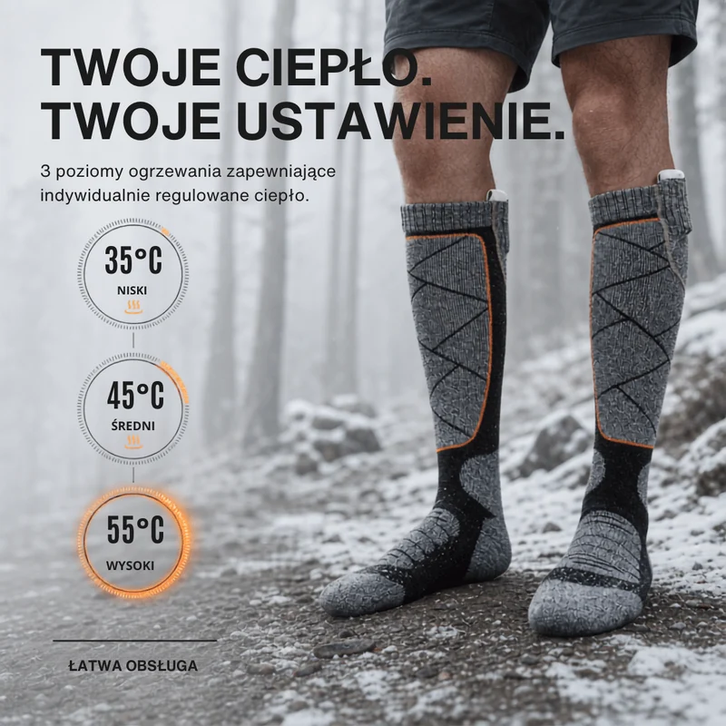 Podgrzewane Skarpety – Idealne na Narty, Outdoor i Zimę