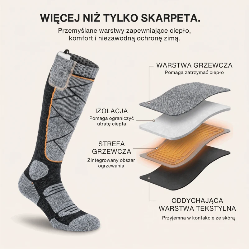 Podgrzewane Skarpety – Idealne na Narty, Outdoor i Zimę