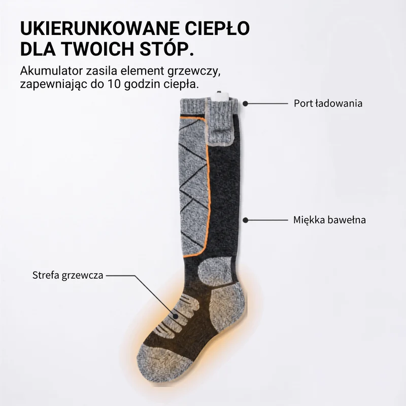Podgrzewane Skarpety – Idealne na Narty, Outdoor i Zimę