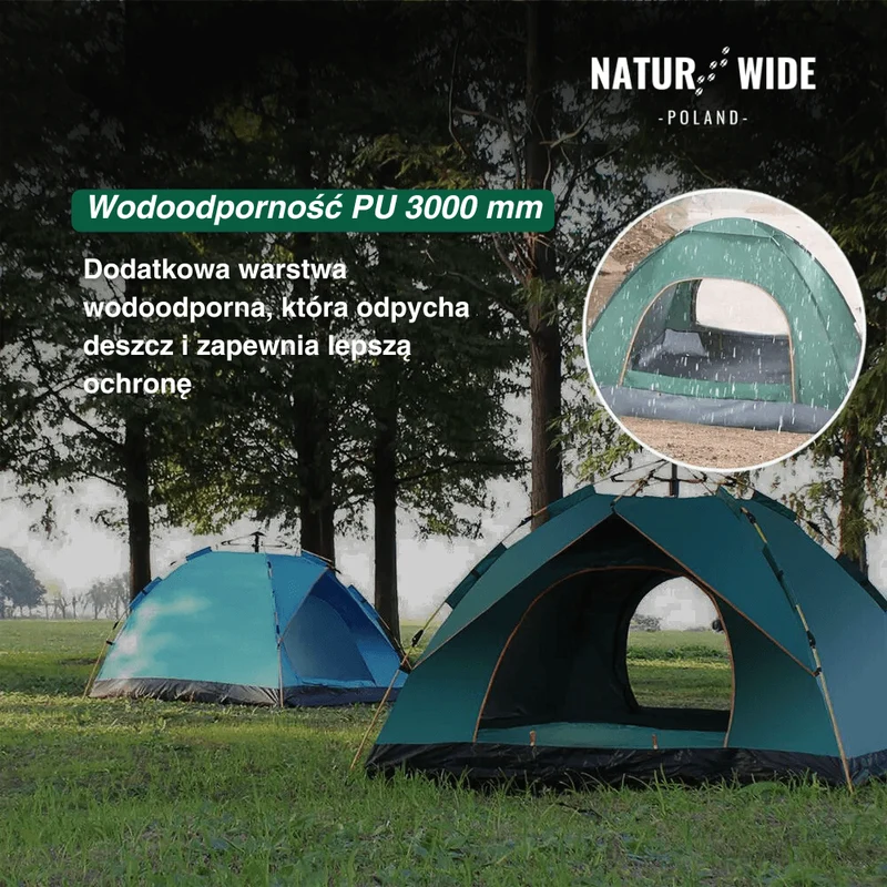 Namiot Outdoor Naturwide – Automatyczny Rozkład w 3 Sekundy