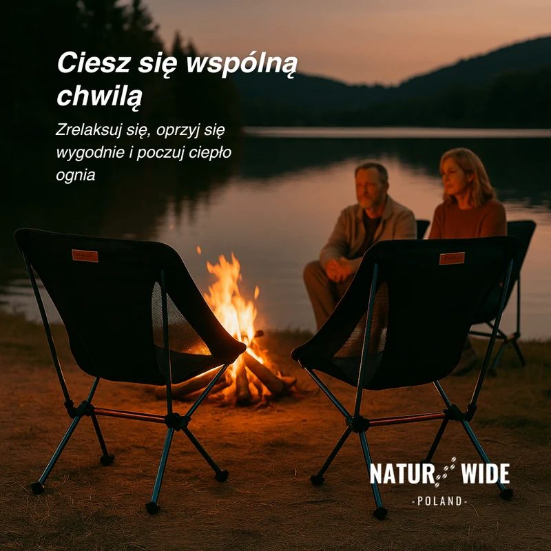 Naturwide Składane Krzesło Kempingowe Pro – Ultralekkie