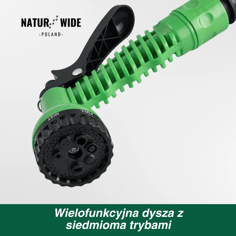 AquaFlex Pro – Elastyczny Wąż Ogrodowy z 8 Funkcjami Natrysku