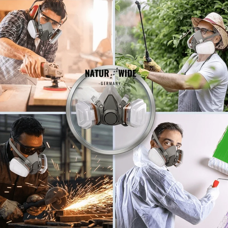 Halbmasken-Atemschutzmaske mit Schutzbrille – Modell 6200