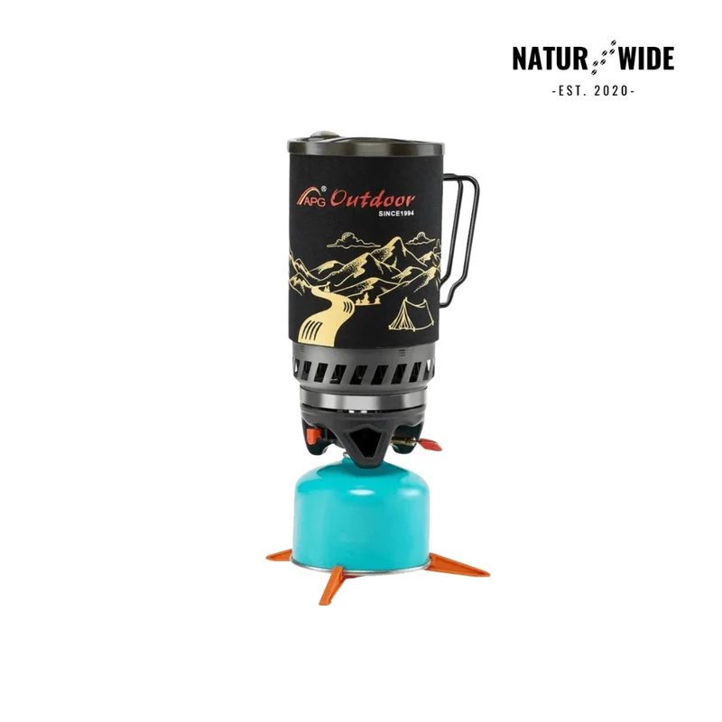 Portable 1.4L Camping Stove & Pot Cooking System