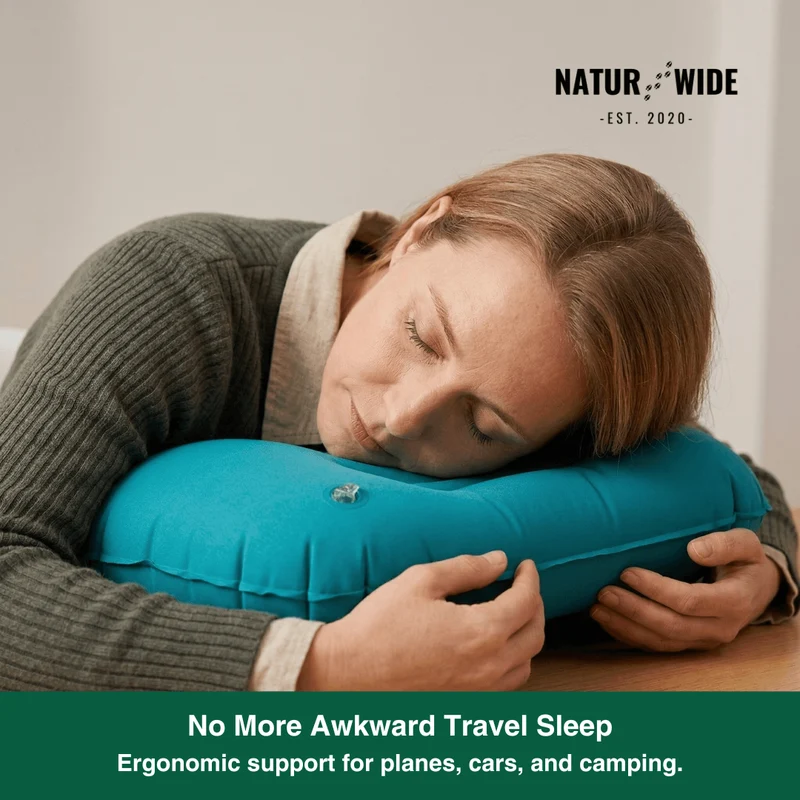 Ultralight Press-to-Inflate Camping Travel Pillow