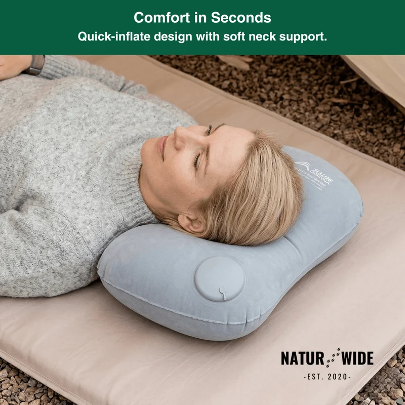 Ultralight Press-to-Inflate Camping Travel Pillow