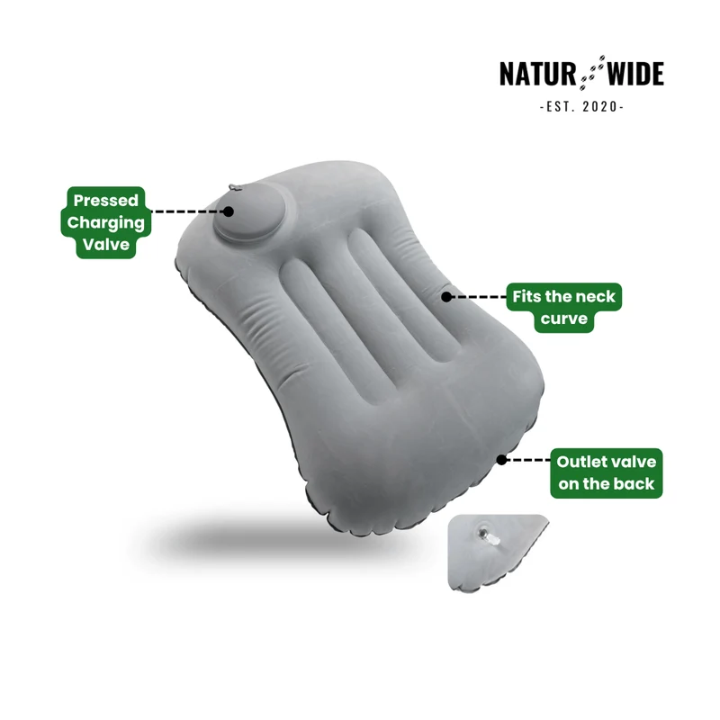 Ultralight Press-to-Inflate Camping Travel Pillow