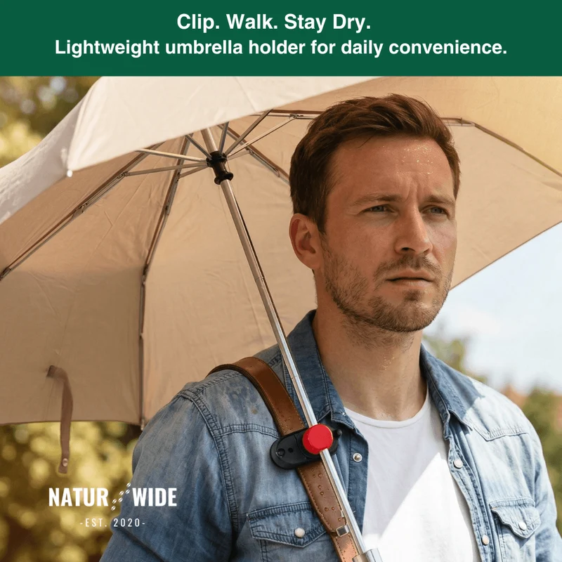 Hands-Free Backpack Umbrella Clip Holder