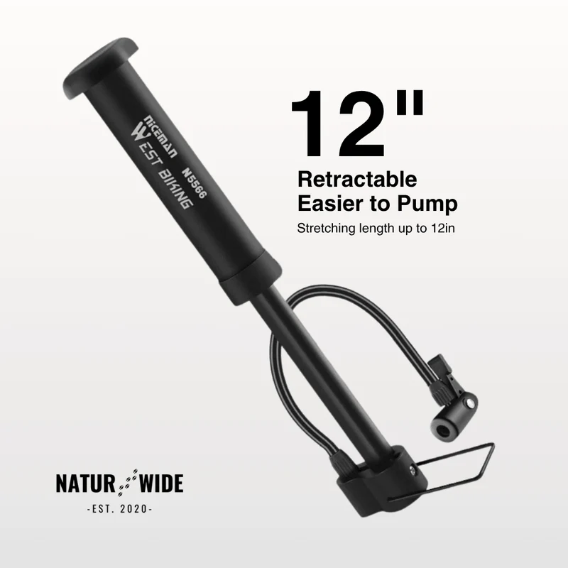 80 PSI Manual Floor Bike Pump & Inflator