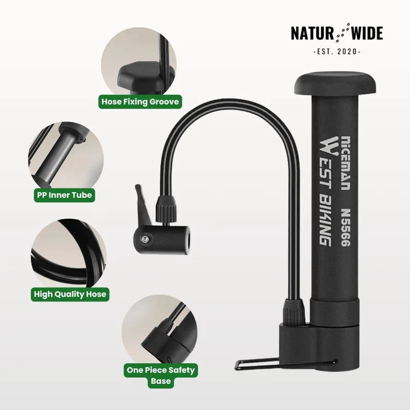 80 PSI Manual Floor Bike Pump & Inflator