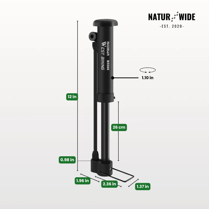80 PSI Manual Floor Bike Pump & Inflator