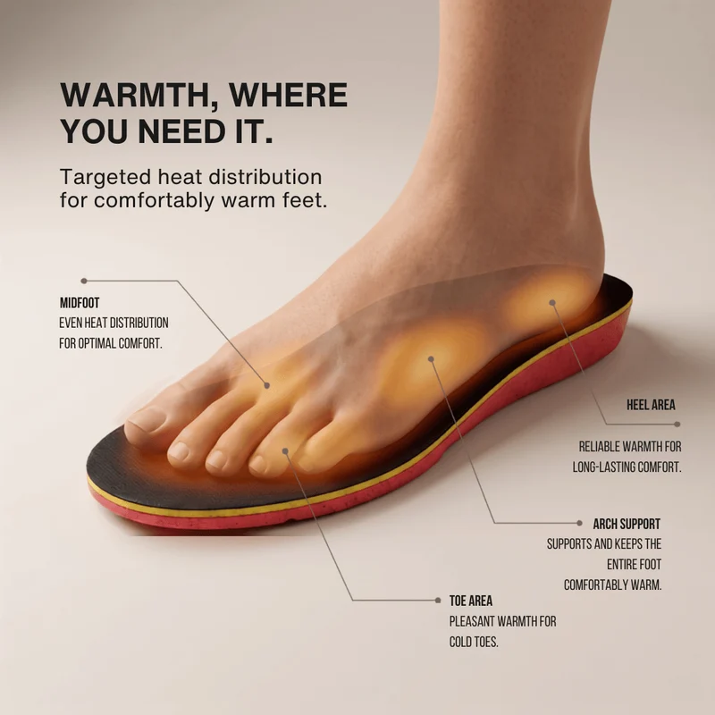 App-Controlled Smart Rechargeable Heated Insoles