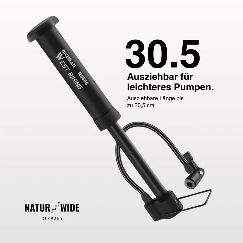 Manuelle Standfahrradpumpe & Aufblasgerät 5,5 bar