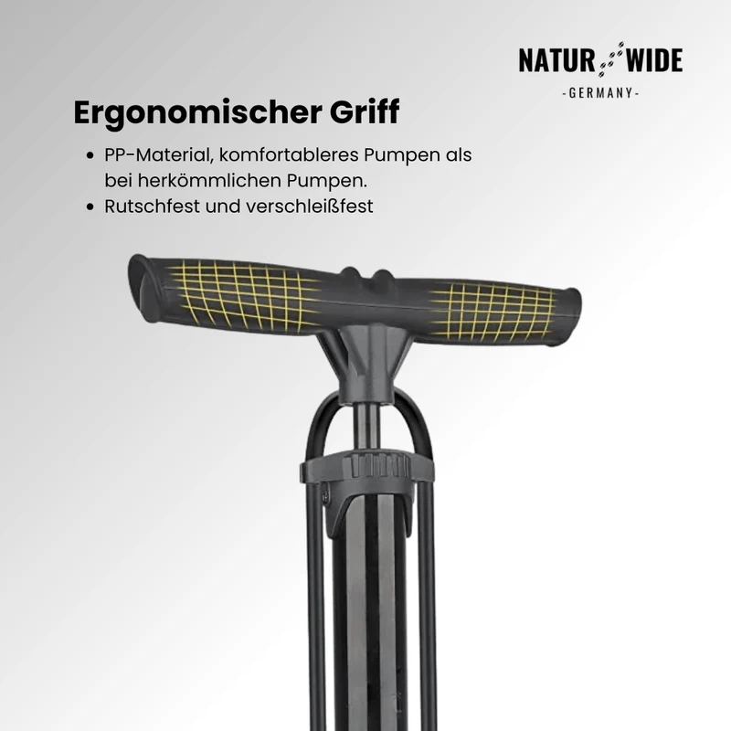 11 bar Tragbare Pumpe mit Manometer & 3-in-1-Ventilaufsatz