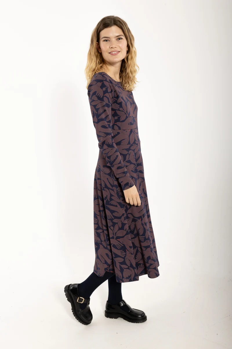Danesigrid Interlock Dress Dark Navy/Mauve BIRDIEUP