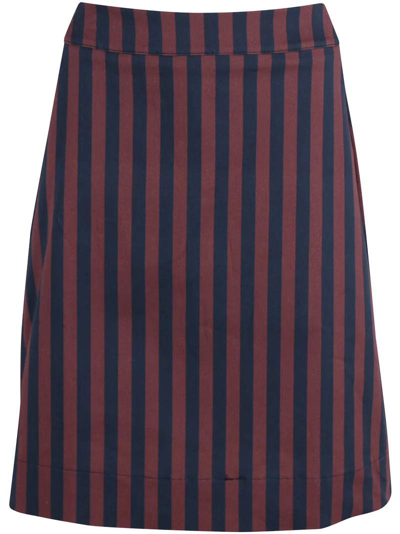 Danebrighton Stretch Canvas Skirt Grey Plum/Dark Navy