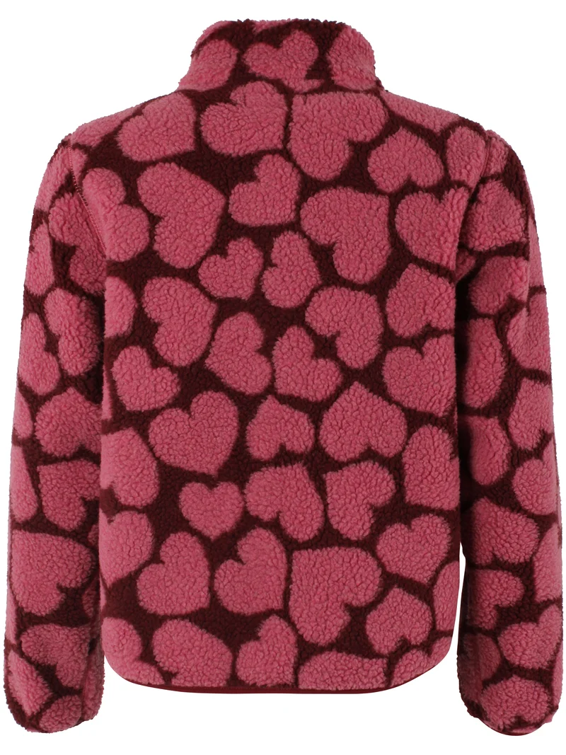 Danelabrador Fleece Zip-Up Dark Cherry HEARTTHROB