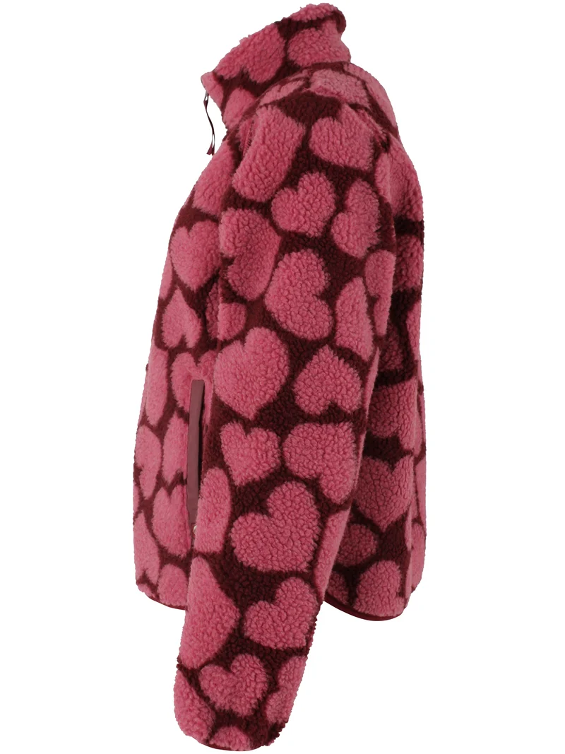 Danelabrador Fleece Zip-Up Dark Cherry HEARTTHROB